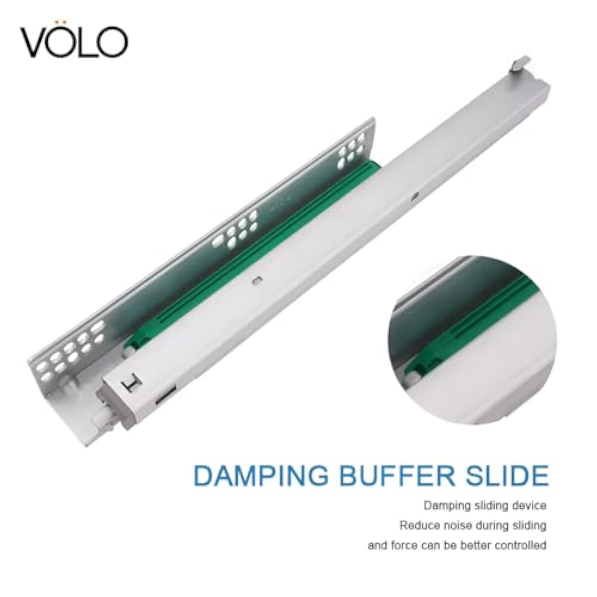 Undermount Drawer Slide Runner with Silent Soft Closing Hydraulic